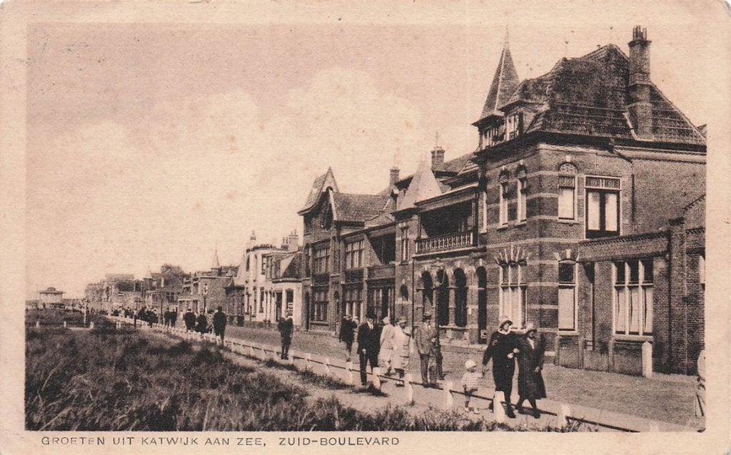 703-353-043 Groeten uit Katwijk aan Zee Zuid-Boulevard, Verzenden, Voor 1920, Zuid-Holland