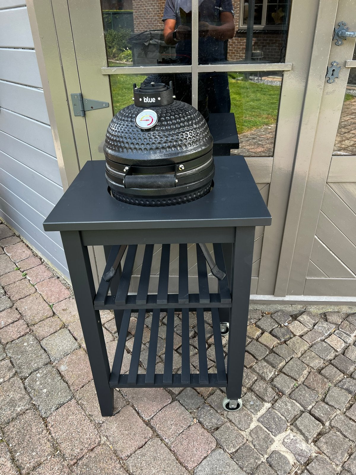 Compacte Kamado BBQ met Onderstel - Zo goed als nieuw, Ophalen, Zo goed als nieuw
