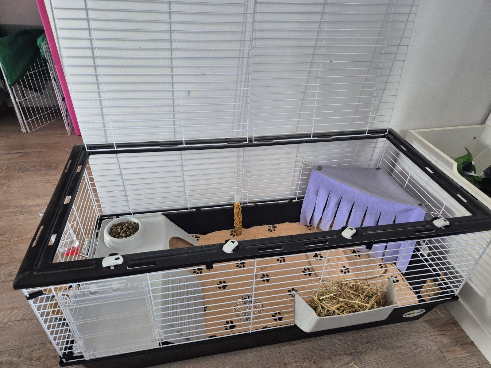 Cavia hok met ren en toebehoren, Dieren en Toebehoren, Knaagdieren en Konijnen | Hokken en Kooien, 110 cm of meer, Zo goed als nieuw