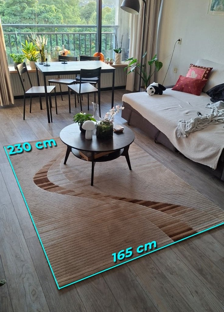 Beige Tapijt 230x165cm, Huis en Inrichting, Ophalen, Beige, 150 tot 200 cm, 200 cm of meer