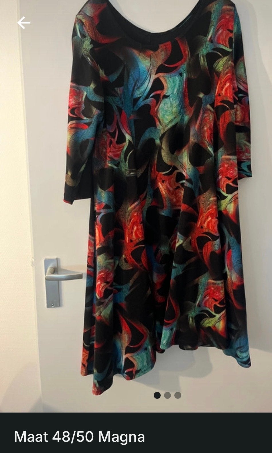 Magna jurk Maat 48/50 met kleurrijke print, Ophalen of Verzenden, Zo goed als nieuw, Meerkleurig, Jurk
