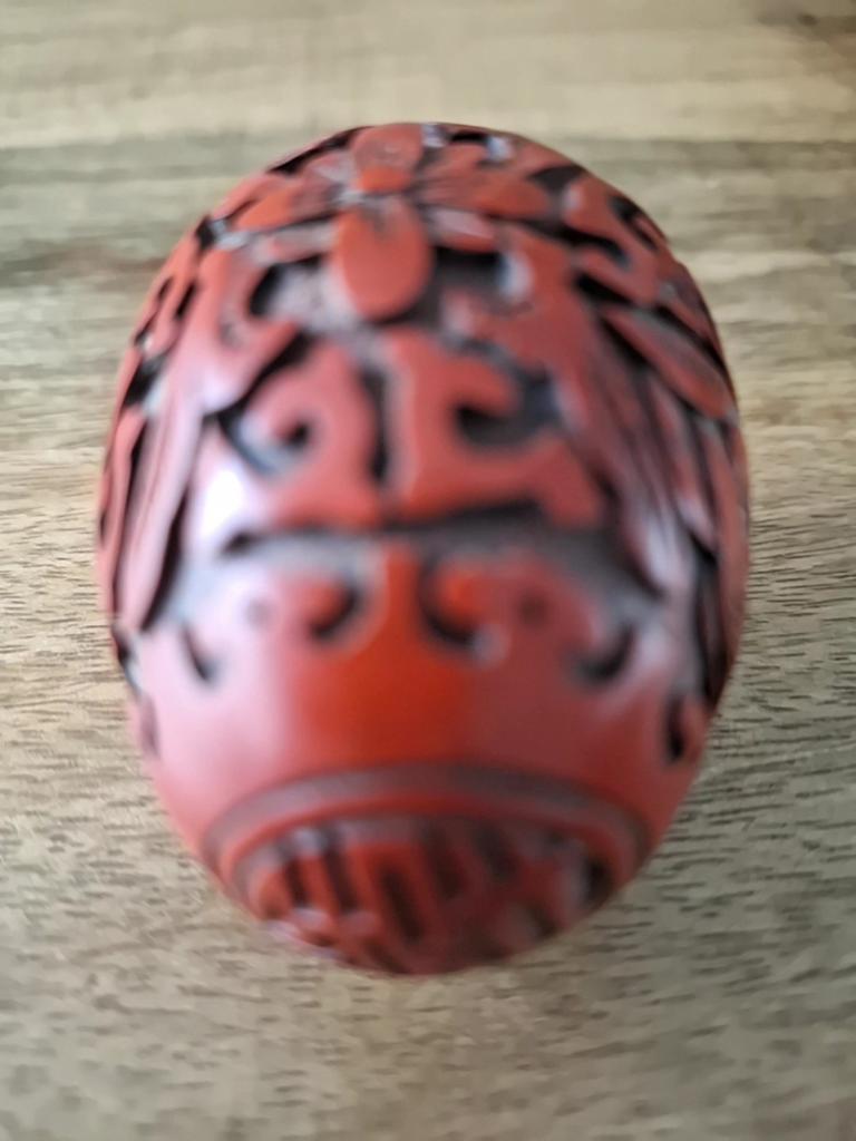 Antieke Chinese gesneden ei, Ophalen of Verzenden