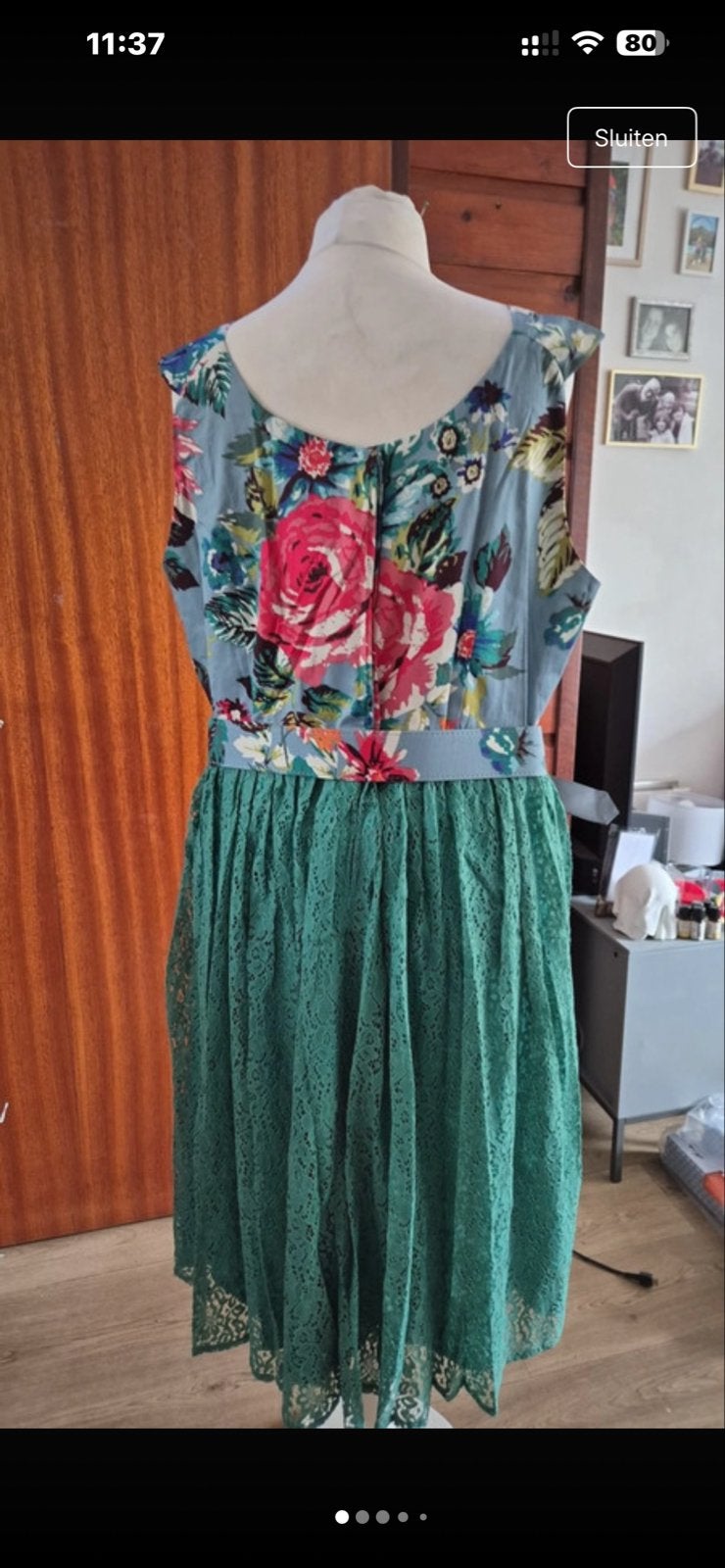 Nieuwe Banned Retro jurk met bloemenprint en kanten rok, Kleding | Dames, Jurken, Maat 46/48 (XL) of groter, Nieuw, Ophalen of Verzenden