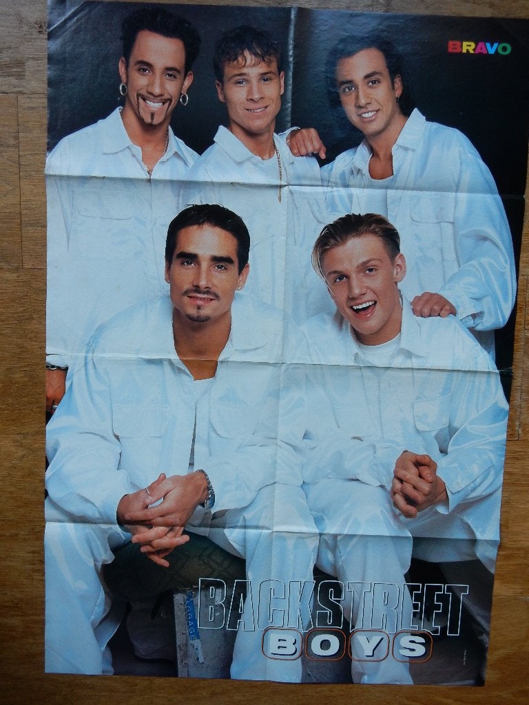 Backstreet Boys Bravo poster. Achterkant Git., Verzamelen, Muziek, Artiesten en Beroemdheden, Ophalen of Verzenden, Zo goed als nieuw