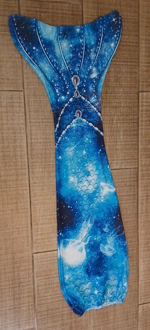 Zeemeerminstaart met Monovin - Blauw (Maat 110-116), Ophalen of Verzenden, Gebruikt, 110 t/m 116, Meisje