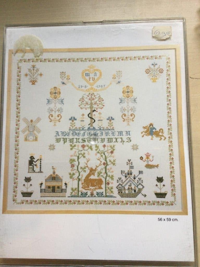 Nieuw pakket merklap, Ophalen of Verzenden, Nieuw, Handborduren, Borduurpakket