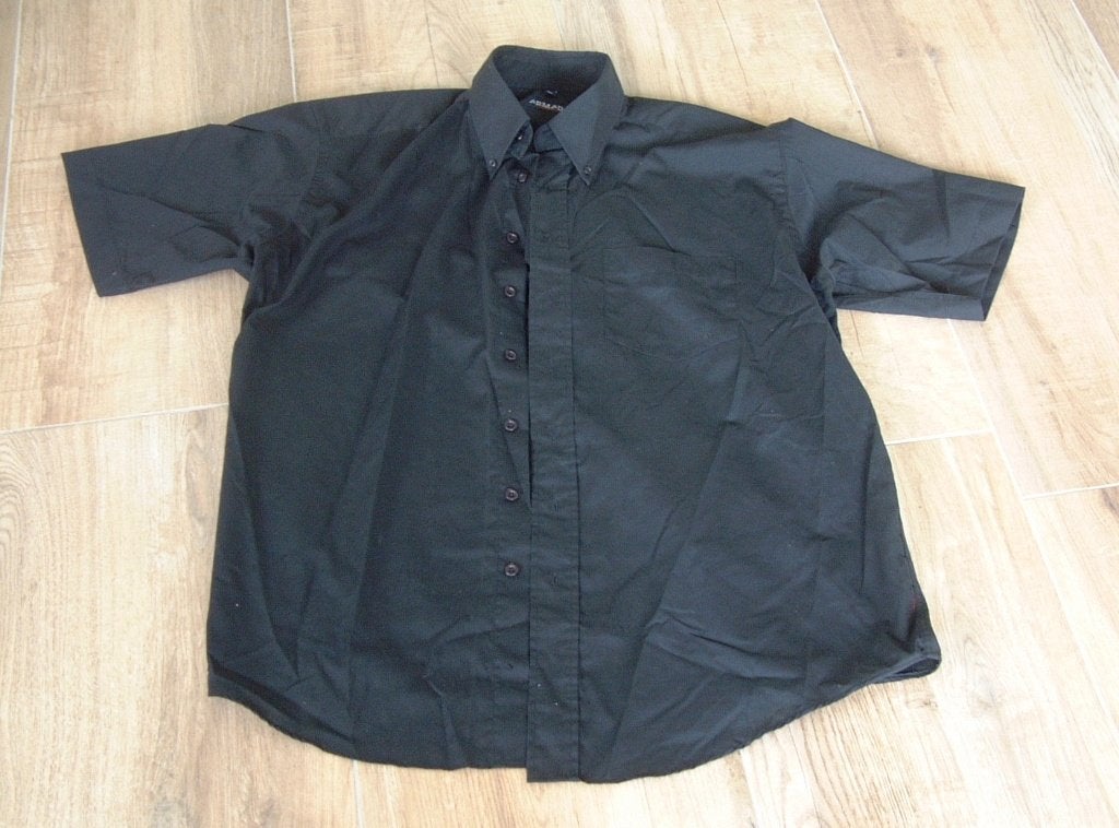groot z.g.a.n. overhemd zwart korte mouw ARMADA maat 42, Kleding | Heren, Ophalen of Verzenden, Zo goed als nieuw, Zwart, Halswijdte 41/42 (L)