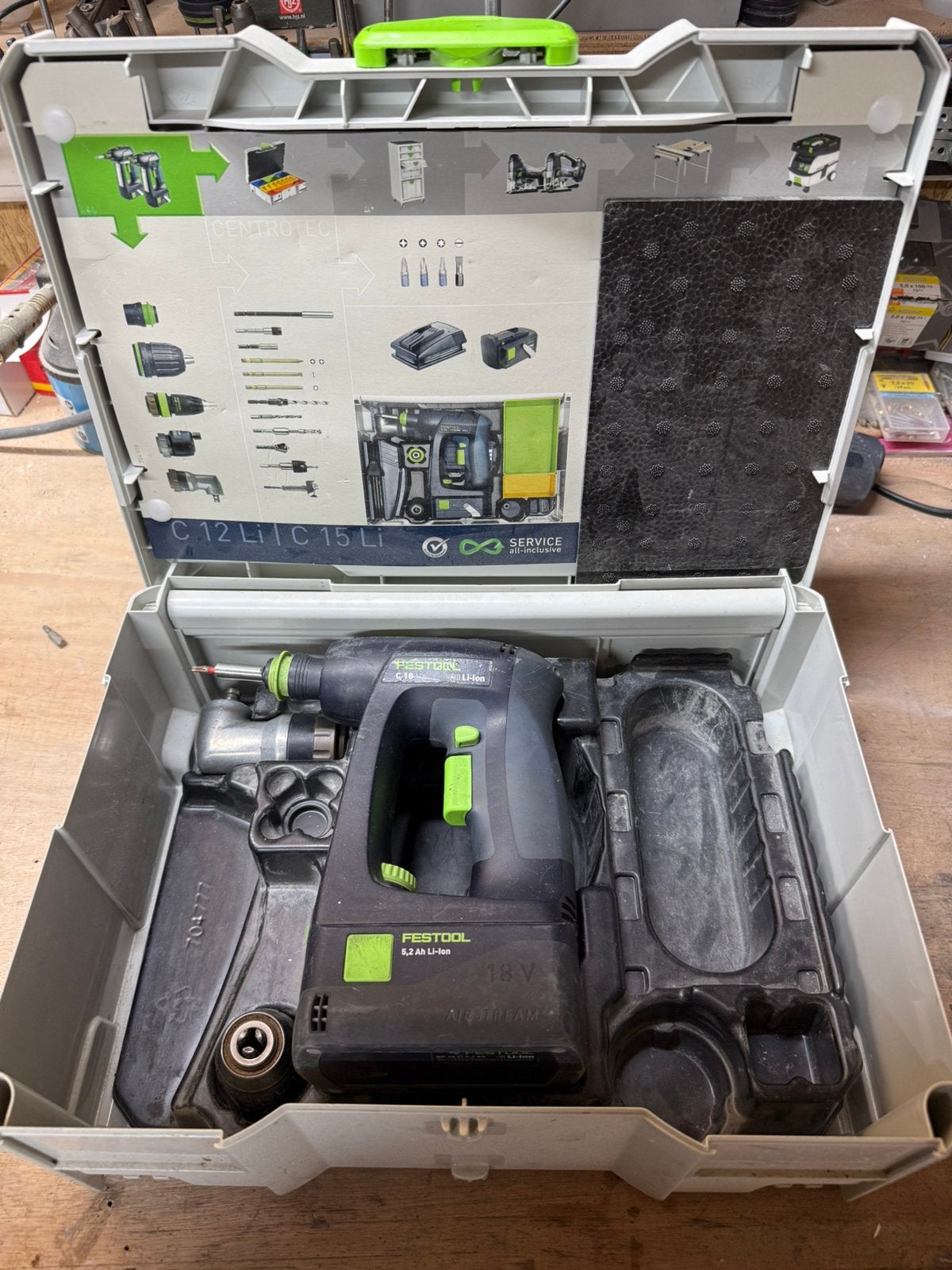 Festool C18 compleet te koop, Ophalen, Zo goed als nieuw, Boor- en Schroefmachine