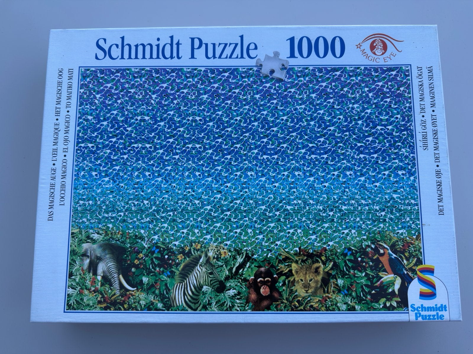 Schmidt Legpuzzel 1000 stukjes - Magic Eye Afrika, Ophalen of Verzenden, 500 t/m 1500 stukjes, Gebruikt, Legpuzzel