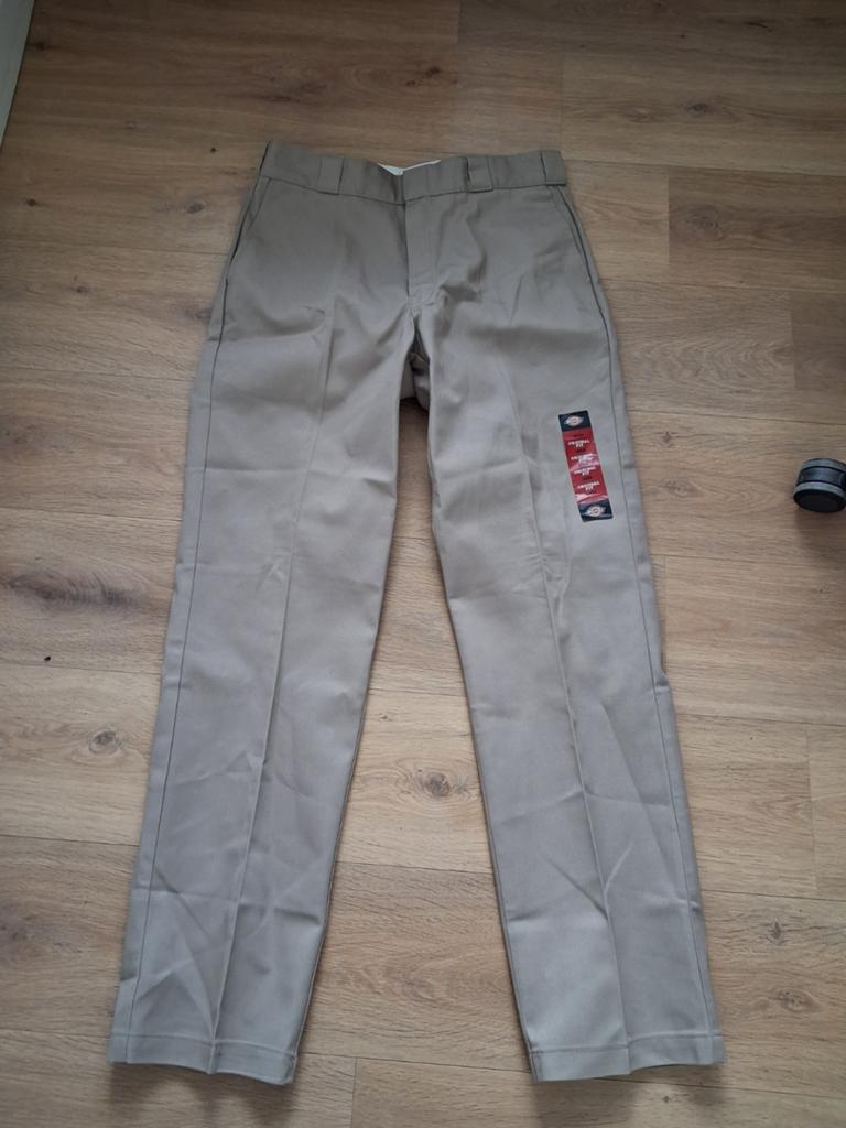 Nieuwe Dickies 874 Original Fit werkbroek beige W34 L34, Beige, Dickies, Ophalen of Verzenden, Maat 56/58 (XL)