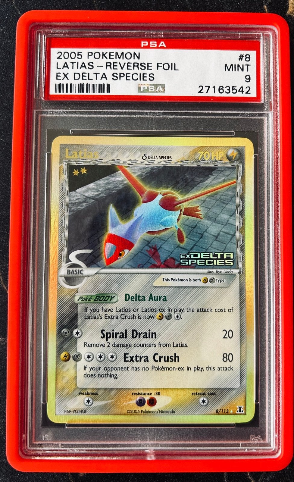 Latias 8 ex Delta Species stamped reverse psa 9, Hobby en Vrije tijd, Ophalen of Verzenden, Zo goed als nieuw