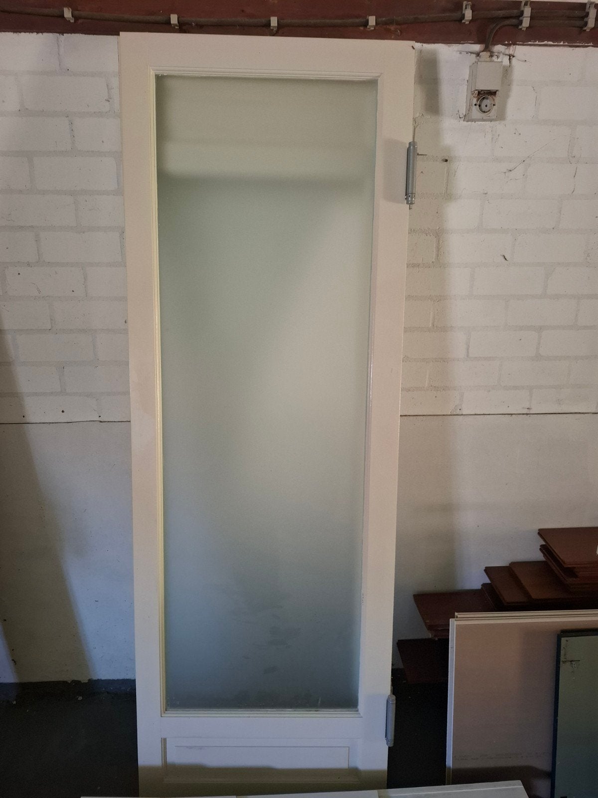 2 Klapdeuren 71,5x210 cm met melkglas in goede staat, Doe-het-zelf en Verbouw, Deuren en Horren, Ophalen, Gebruikt, Minder dan 80 cm