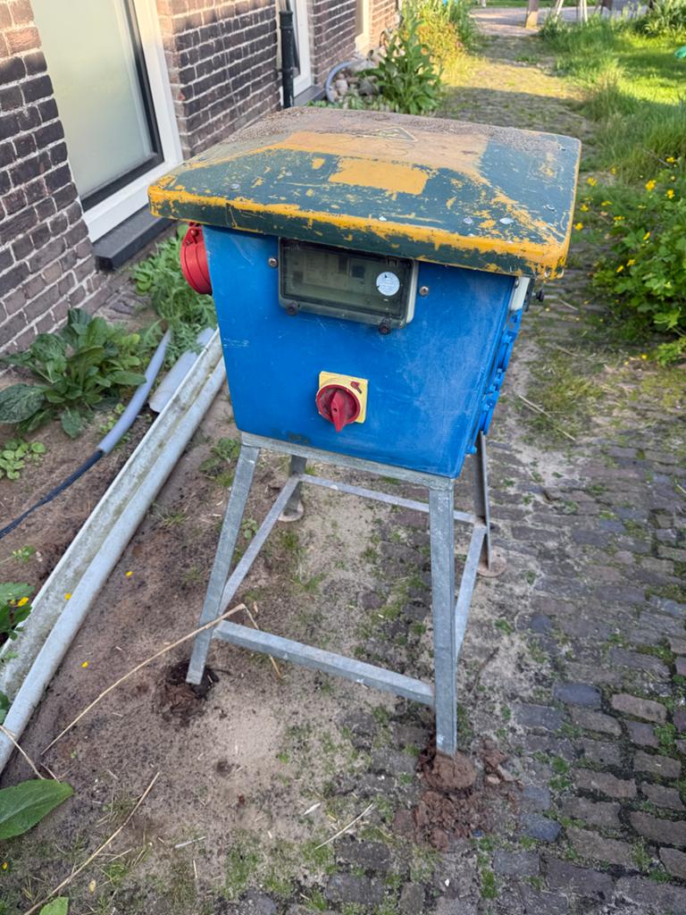 Bouwstroomkast met diverse aansluitingen, Ophalen of Verzenden, Gebruikt, Stopcontact