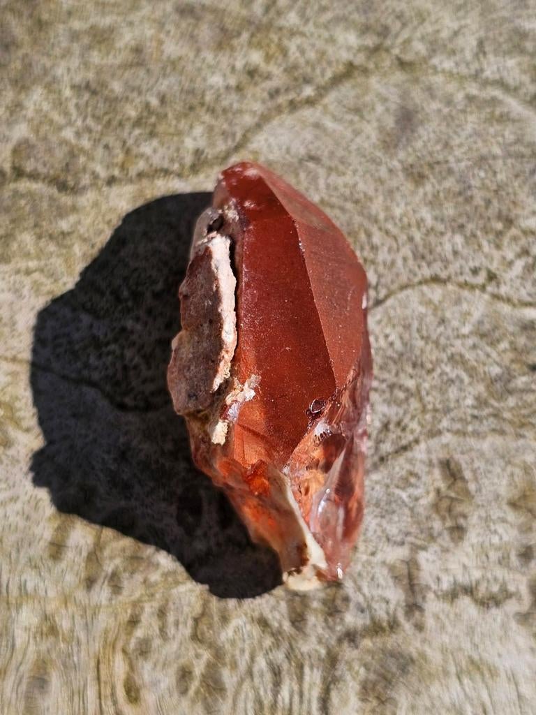 Mooi hematoïde kwarts puntje, Verzamelen, Mineralen en Fossielen, Ophalen of Verzenden