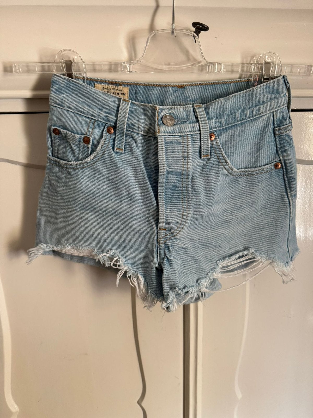 Levi’s 501 korte broek dames, Verzenden, Nieuw, Blauw, W27 (confectie 34) of kleiner