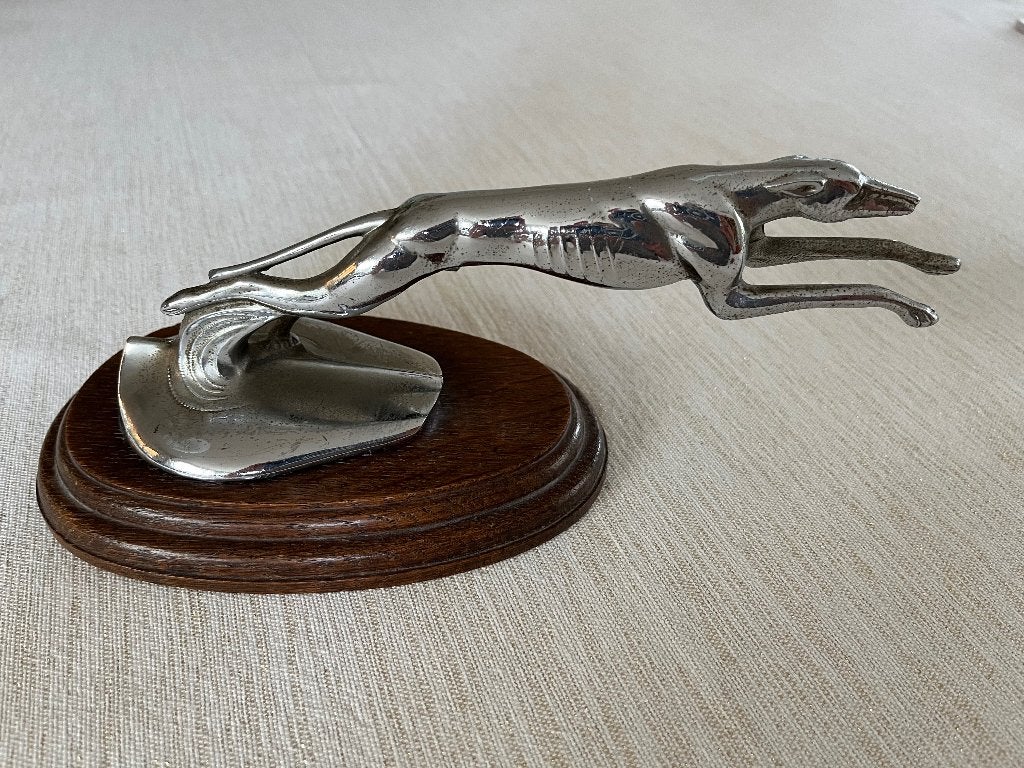 Origineel Franklin Die Cast Greyhound motorkapornament, Ophalen