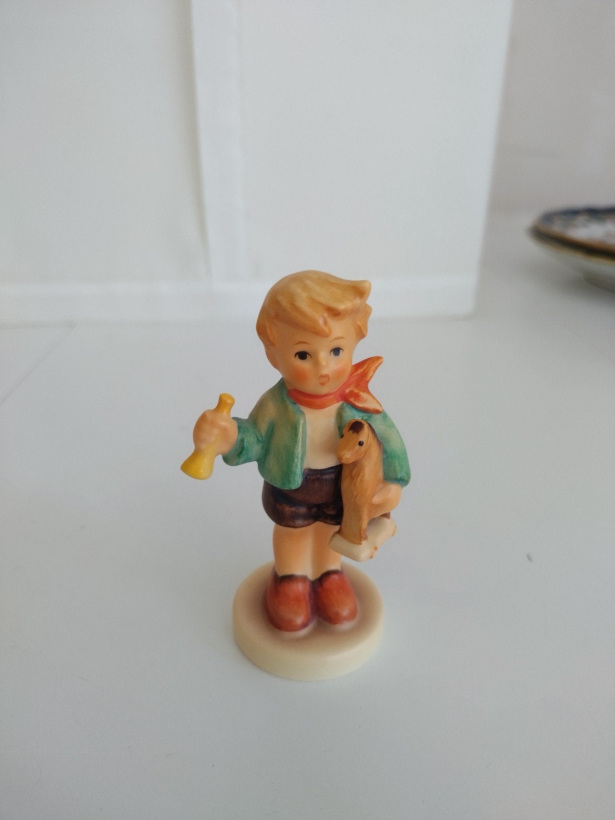 Vintage Hummel beeldje jongen met fluit en paardje, Ophalen of Verzenden, Nieuw