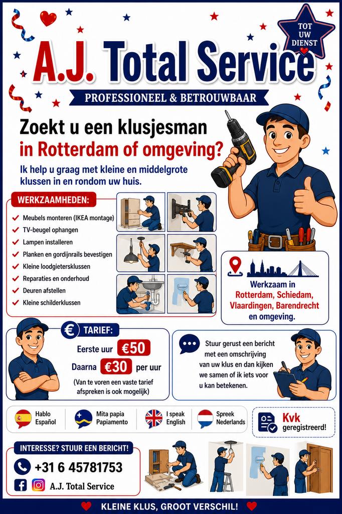 Klusser aangeboden – Rotterdam en omstreken, Diensten en Vakmensen, Klussers en Klusbedrijven