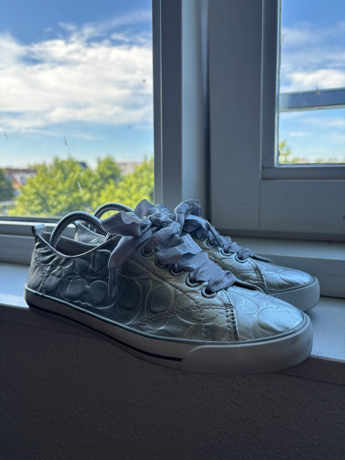 Coach, Verzenden, Zo goed als nieuw, Espadrilles of Moccasins, Grijs