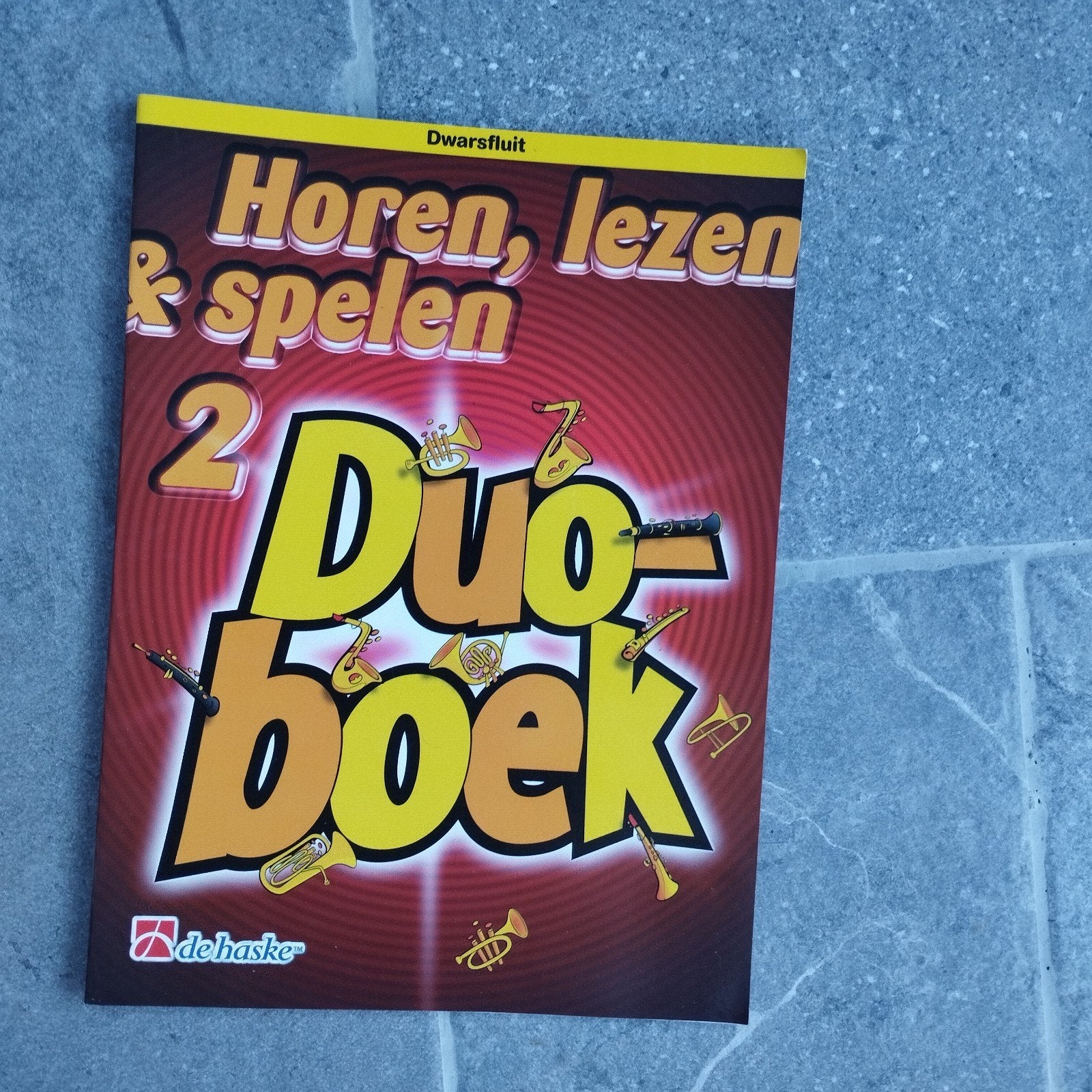Horen, lezen & spelen 2 Duoboek Dwarsfluit, Gebruikt, Overige genres, Les of Cursus, Dwarsfluit of Piccolo