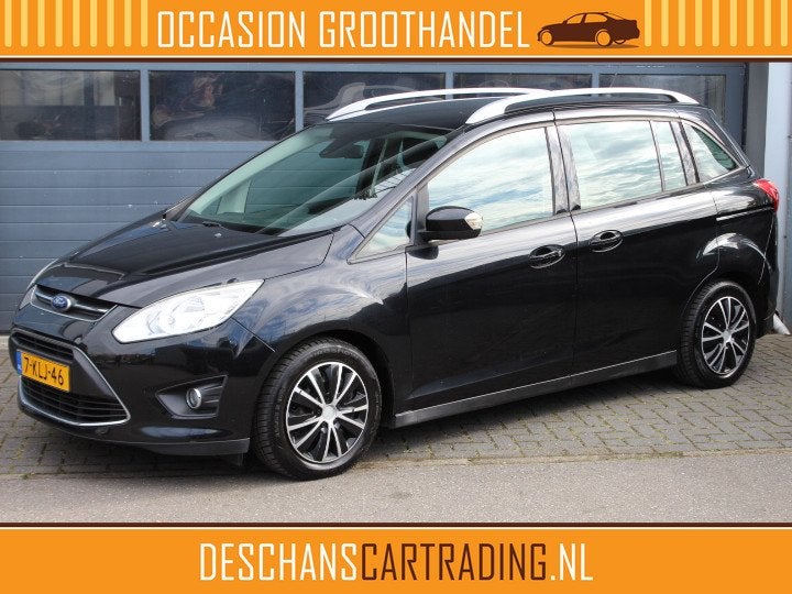 Ford Grand C-Max 1.0 Business Navi, PDC, Airco, Cruise, Blue, Auto's, Voorwielaandrijving, Gebruikt, Zwart, Origineel Nederlands