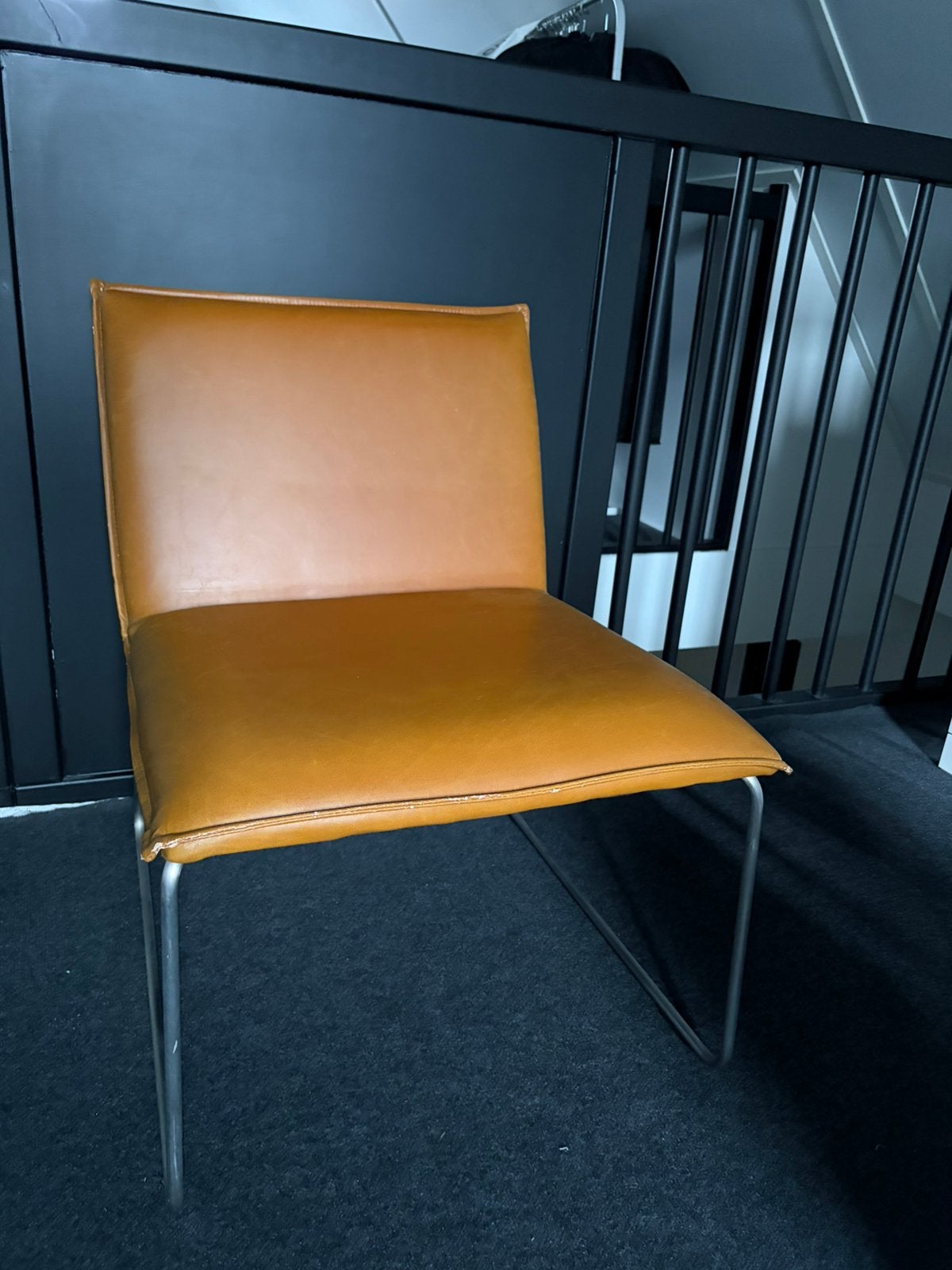Stoel Cognac kleur, Huis en Inrichting, Stoelen, Ophalen, Gebruikt, Bruin, Overige materialen