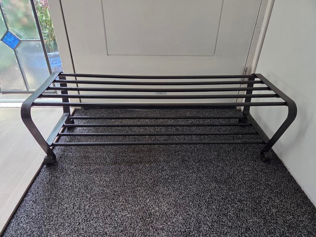 IKEA PORTIS metalen schoenenrek - Zwart, 90 cm, Ophalen, Gebruikt