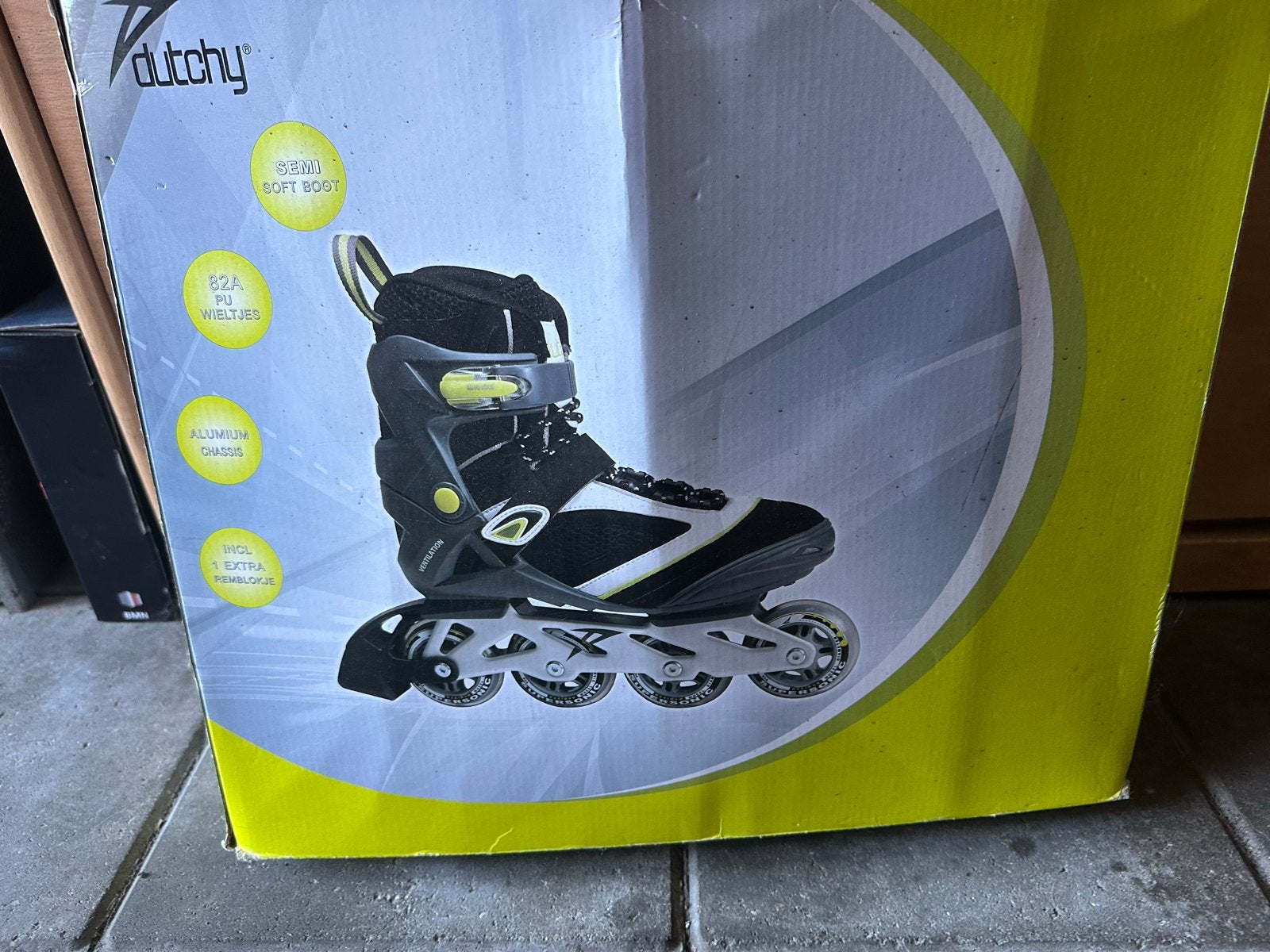 Mooi nette Dutchy skeelers maat 38 met reserve rem, Ophalen, Gebruikt, Inline skates 4 wielen, Overige merken