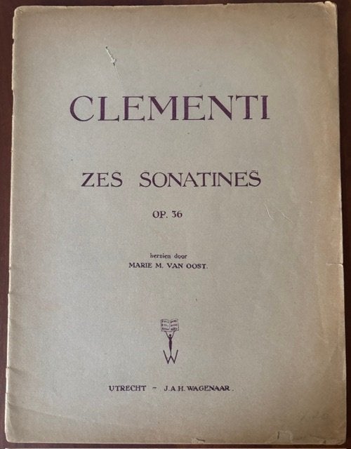 CLEMENTI 6 SONATINES PIANOBOEK, Gebruikt, Klassiek, Ophalen of Verzenden, Artiest of Componist
