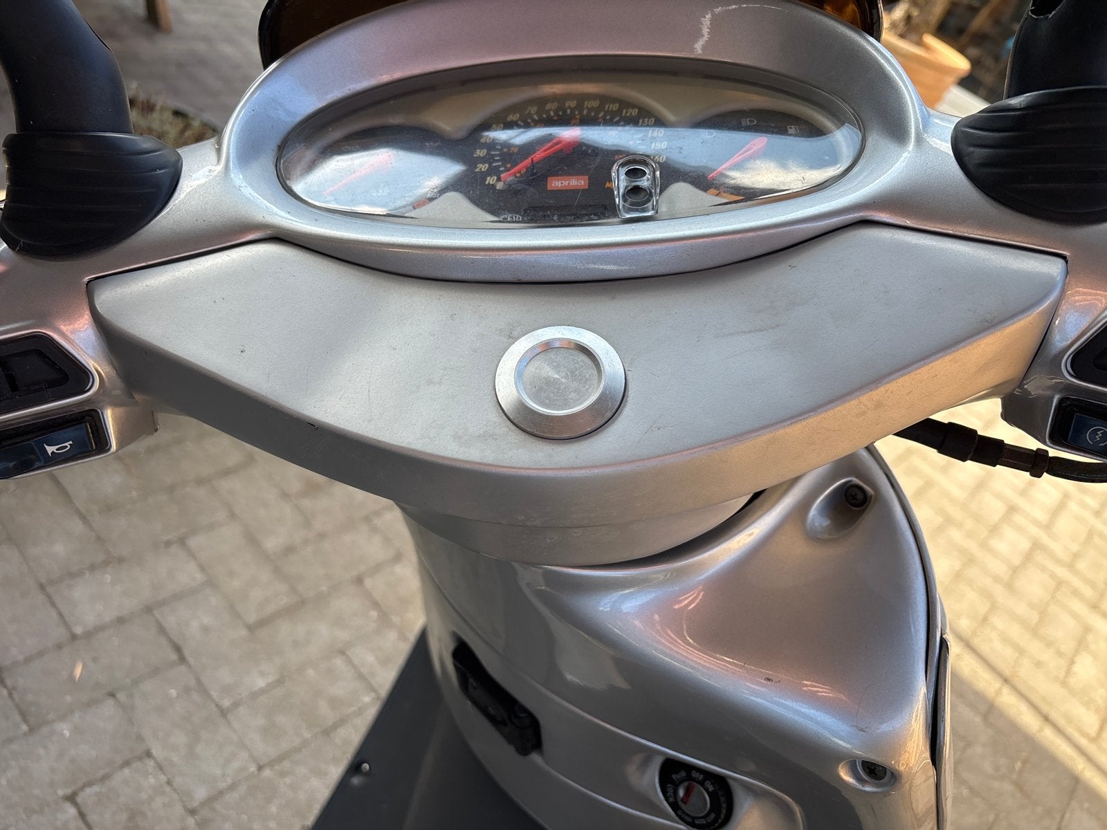 Aprilia Leonardo stuurkap - Zilverkleurig, Ophalen of Verzenden, Gebruikt, Kap, Aprilia
