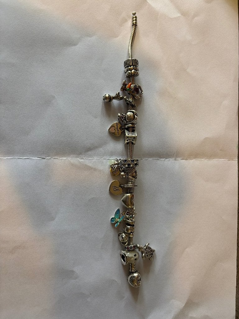 Te koop: Complete originele Pandora set in zilver S925 ALE, Ophalen of Verzenden, Zo goed als nieuw, Met bedels of kralen, Zilver