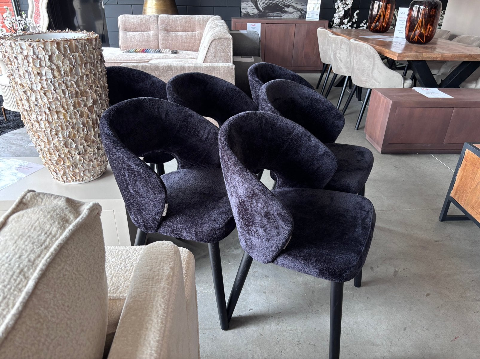 6 Stuks stoel Savoy van Richmond Interiors (zwart), Ophalen of Verzenden, Zo goed als nieuw, Zwart