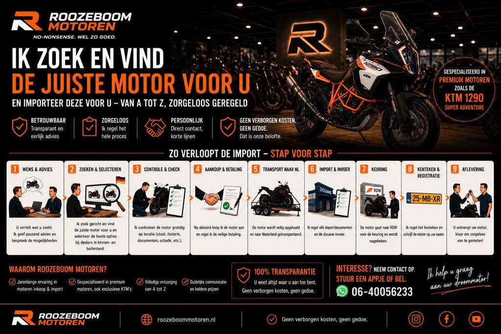KTM / BMW / Ducati Import service, Motoren, Ophalen of Verzenden, Gebruikt