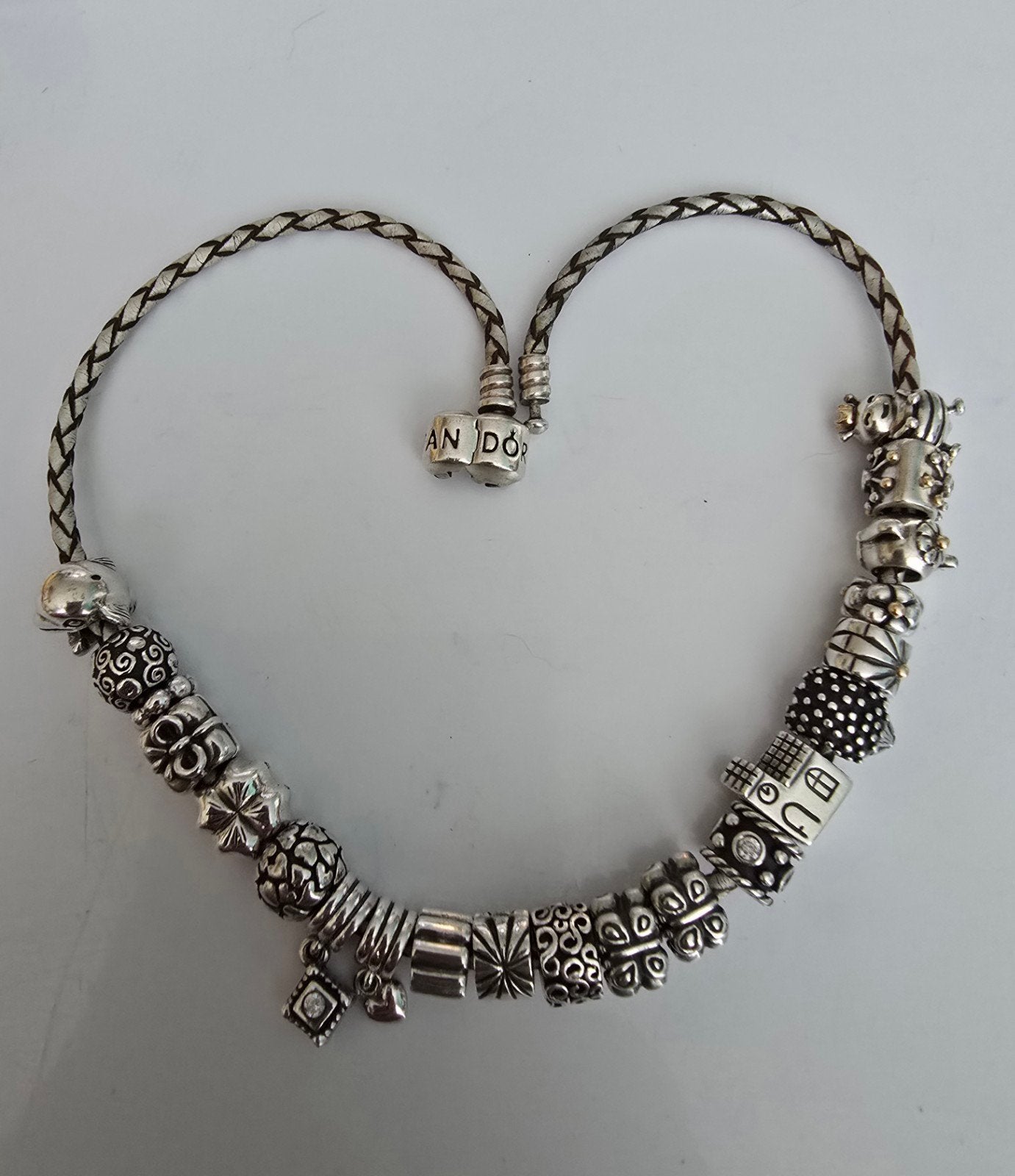 Prachtige zilveren Pandora bedels oa met goud - nieuw & zgan, Ophalen of Verzenden, Zo goed als nieuw, Zilver