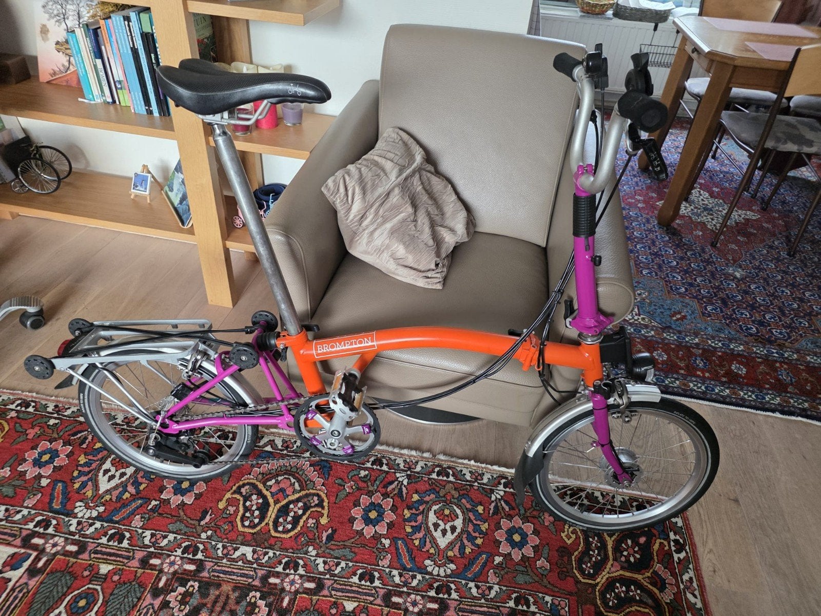 Brompton heren en vrouw fiets, Ophalen, Brompton, 16 tot 18 inch, Versnellingen