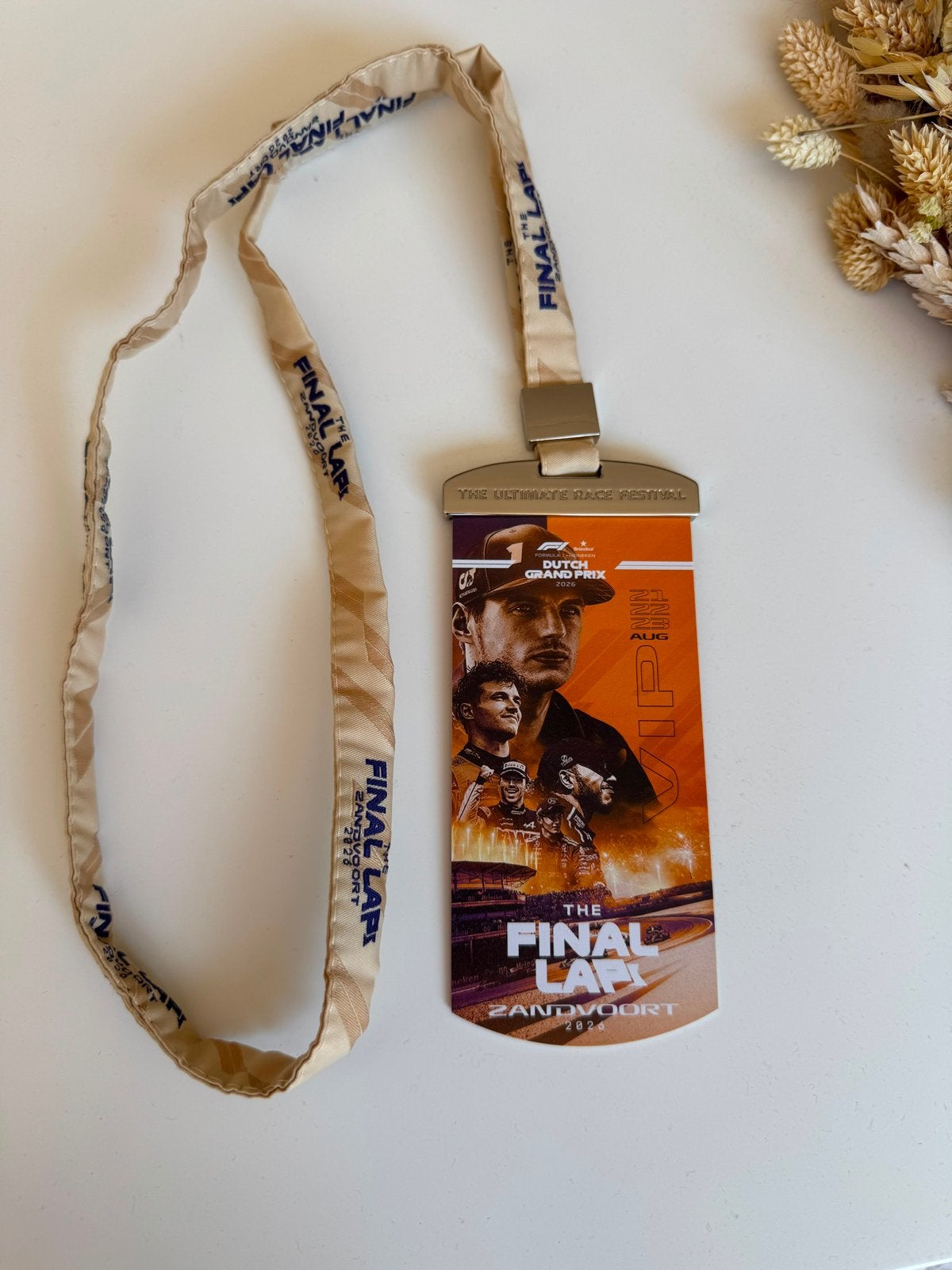 Formule 1 Dutch Grand Prix VIP pass. 2026 Lanyard! Final lap, Ophalen of Verzenden, Formule 1