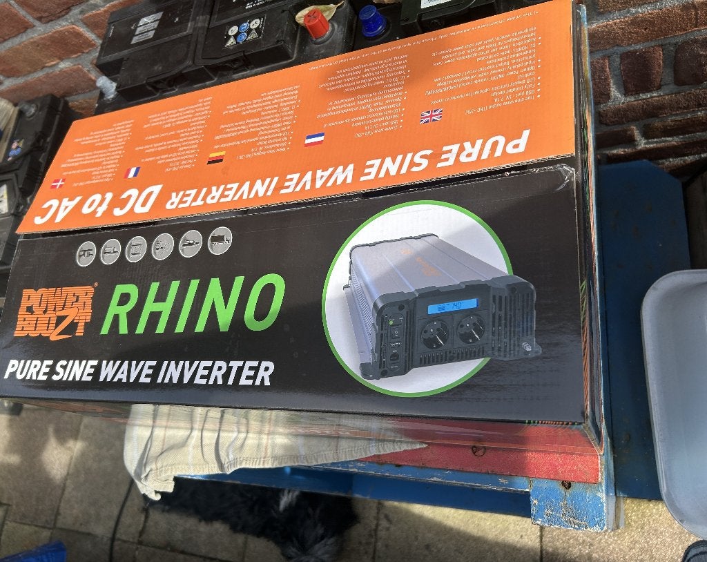 Rhino power boozt omvormer pure sine inverter nieuw in doos, Ophalen of Verzenden, Nieuw
