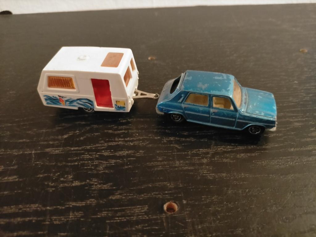 Majorette Simca 1100 blauw met caravan, Ophalen of Verzenden, Auto, Majorette