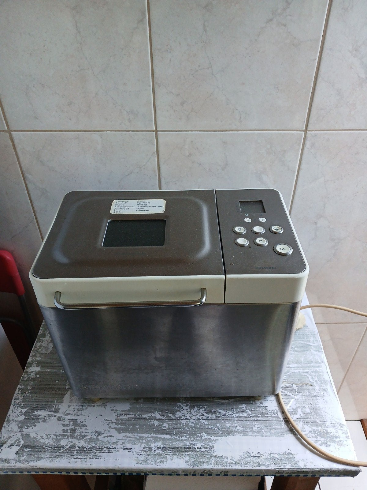 Kenwood Broodmachine - Compleet en Goed Werkend, Witgoed en Apparatuur, Broodbakmachines, Gebruikt, Kijkvenster, 800 tot 1200 gram deeg