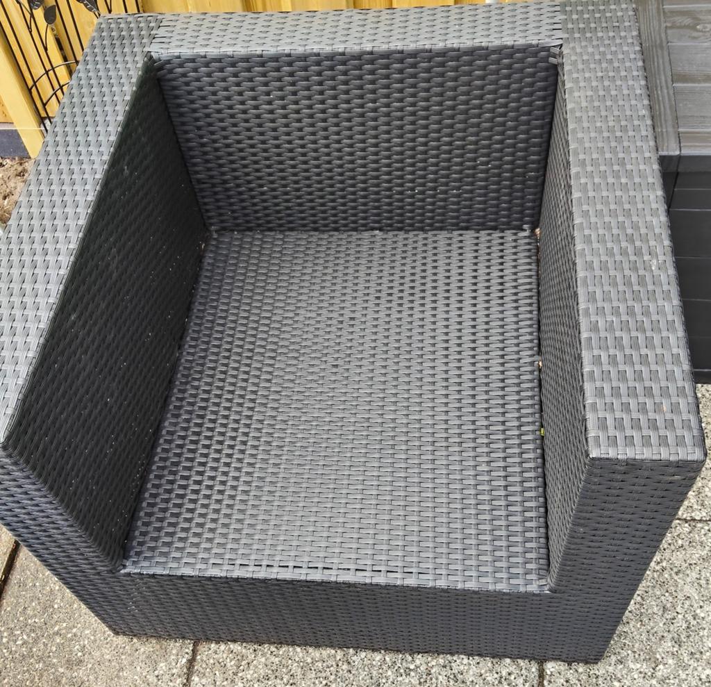 Rd design wicker tuinstoelen zwart, Tuin en Terras, Ophalen, Gebruikt, Wicker, Stoel