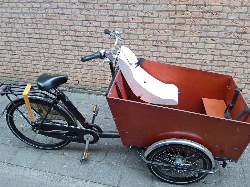 Bakfiets nl cargo trike wide (niet elektrisch), Ophalen, 4 kinderen of meer, Gebruikt, Elektrisch