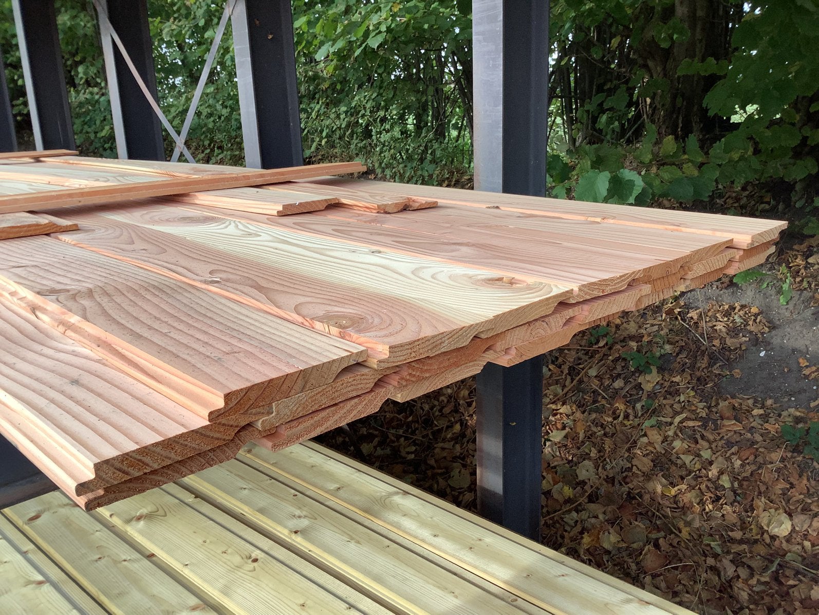 Restant partij nieuwe douglas rabatdelen (ong. 12,8m2), Ophalen, Nieuw, 250 cm of meer, Planken