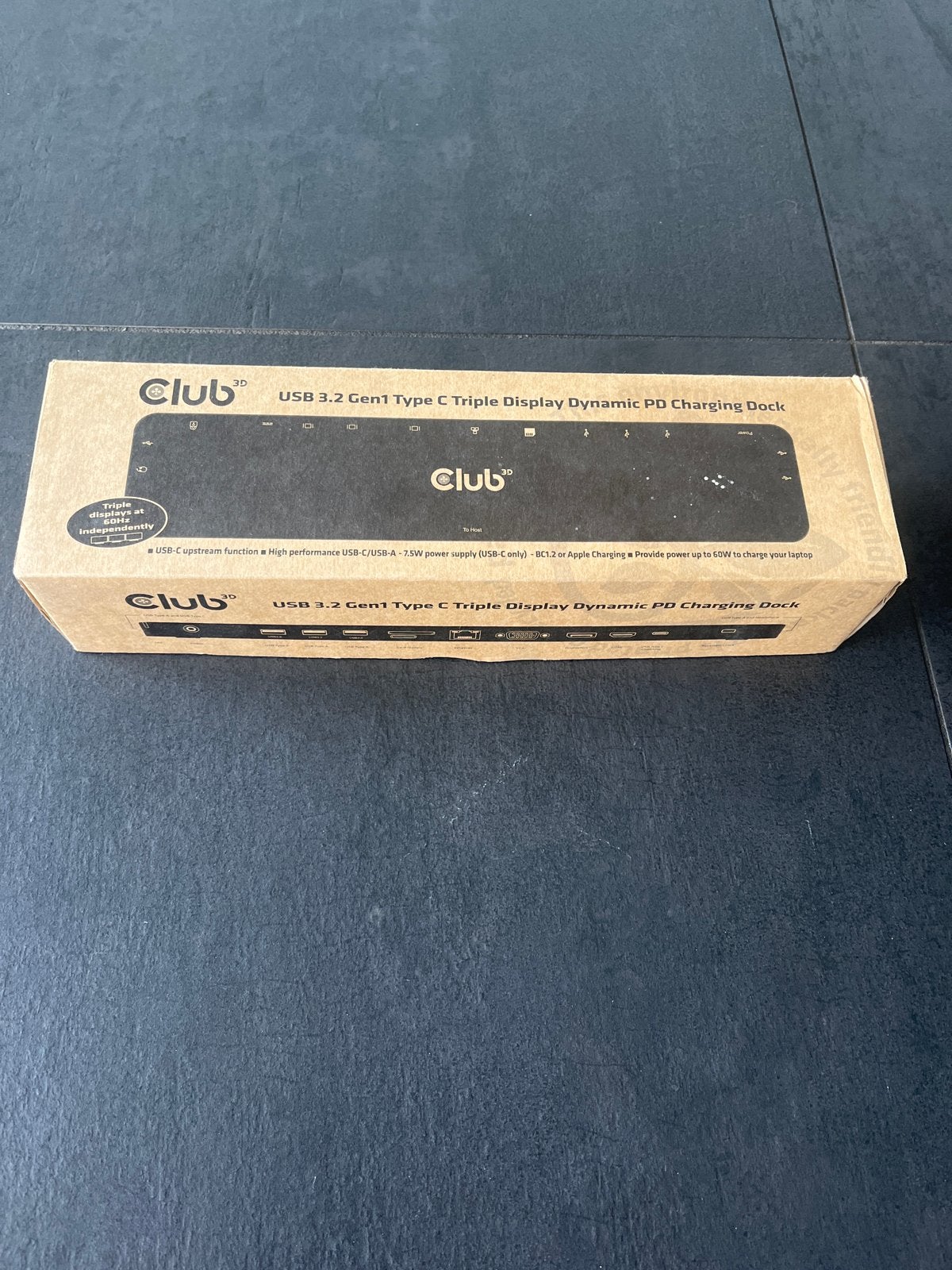 Club 3D USB 3.2 Gen1 Type C Triple Display Dynamic PD Dock, Ophalen of Verzenden, Nieuw, Docking station, Laptop