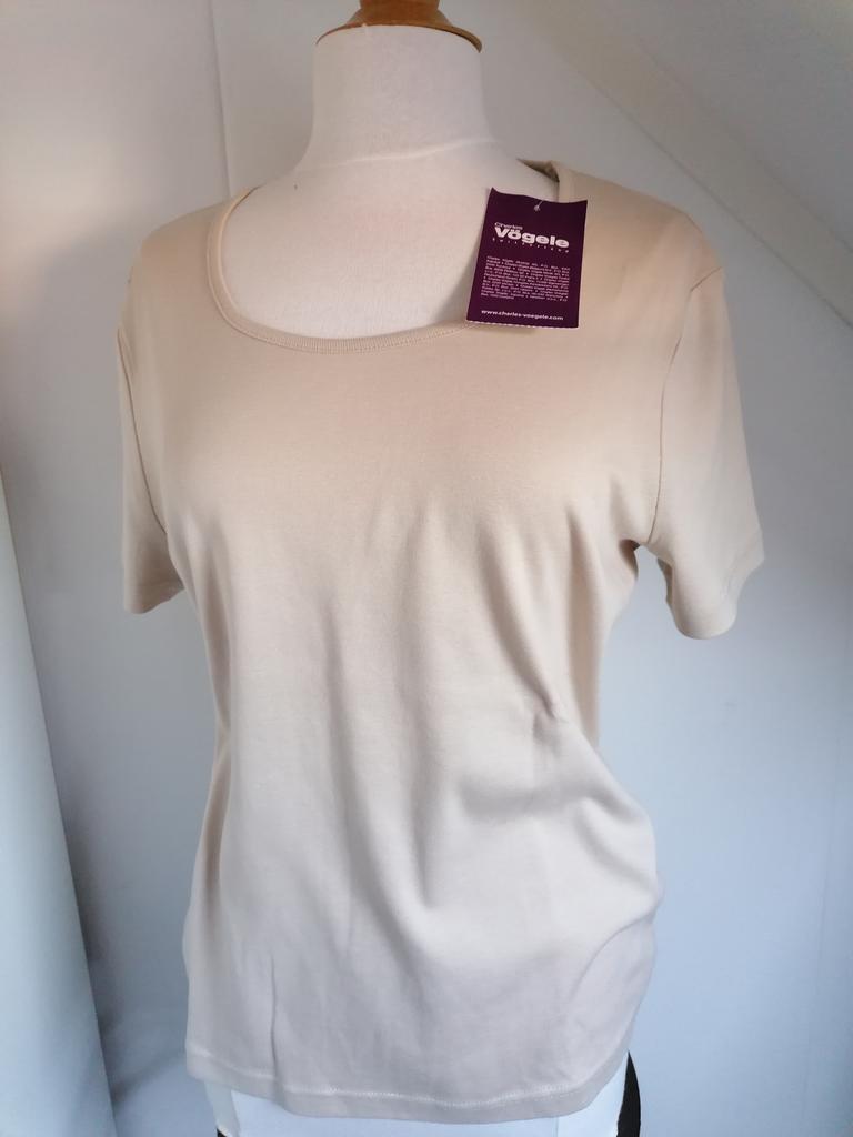 2 nieuwe tops maat XL merk Charles Vogele beige:licht groen, Kleding | Dames, T-shirts, Beige, Maat 46/48 (XL) of groter, Ophalen of Verzenden
