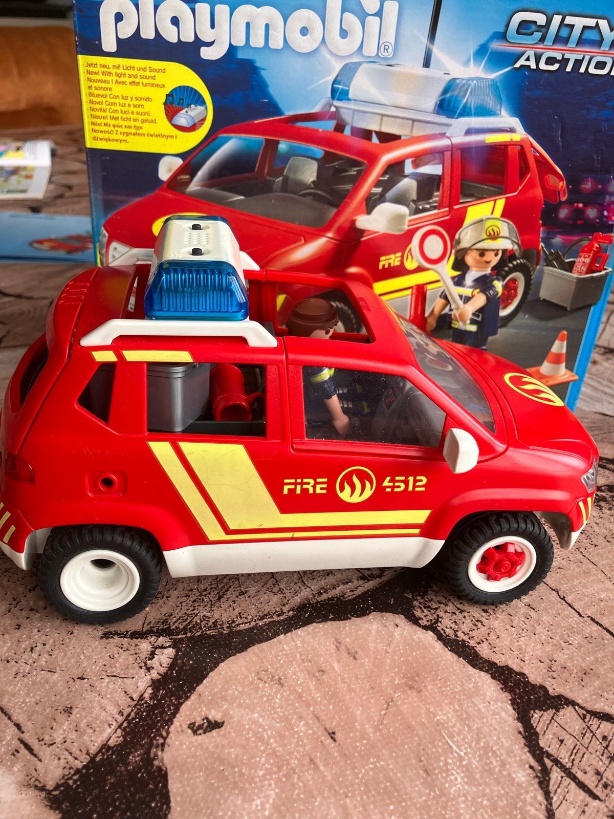 Playmobil Brandweer Auto met Licht en Geluid, Ophalen, Gebruikt, Jongen of Meisje