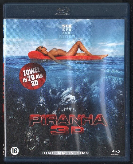 Piranha 3D+2D. Blu-ray. LEES!, Cd's en Dvd's, Blu-ray, Ophalen of Verzenden, Gebruikt, Horror