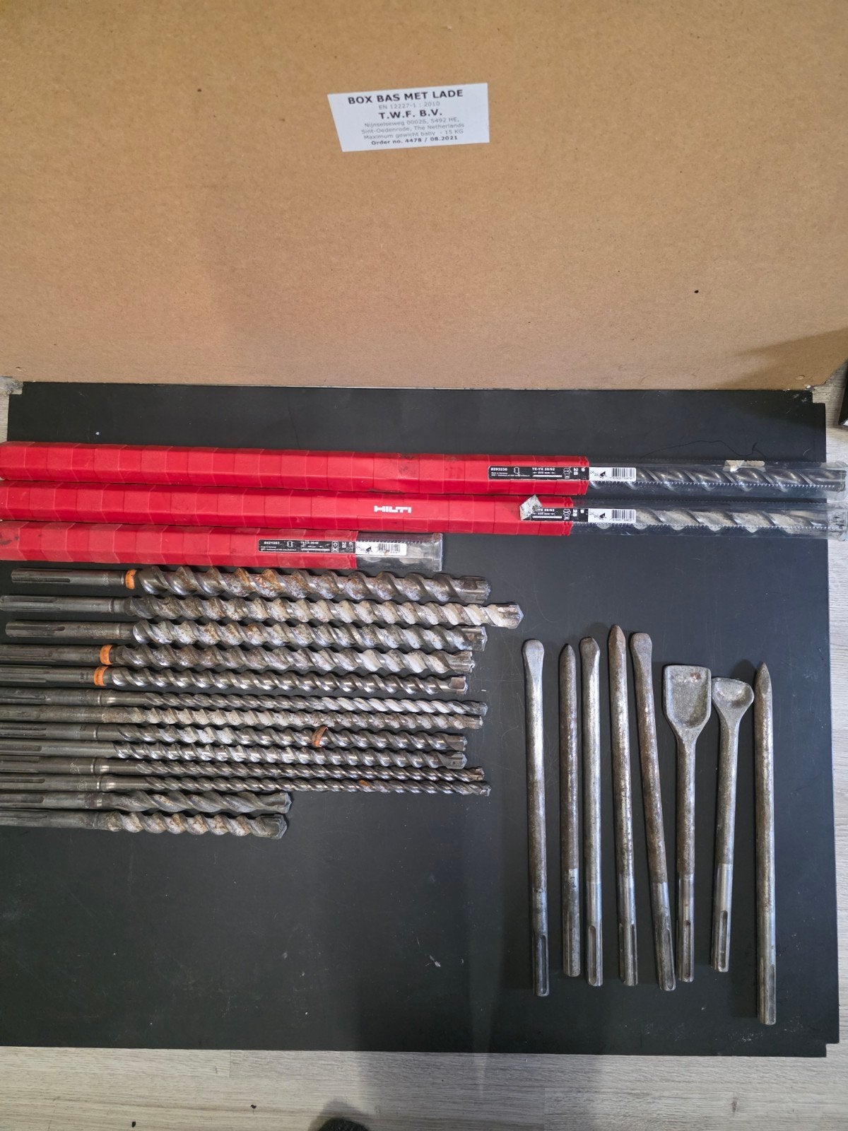 Hilti Boren en Beitels Set  SDS, Doe-het-zelf en Verbouw, Ophalen of Verzenden, Gebruikt, Overige typen