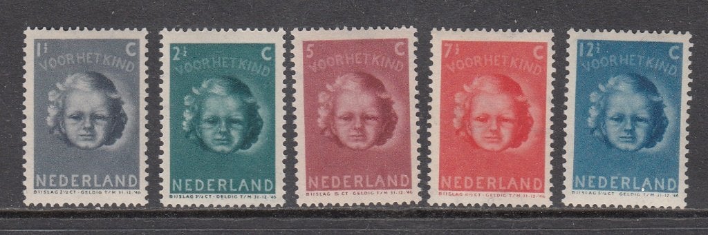 Nederland postfris NVPH nr 444/48, Postzegels en Munten, Postzegels | Nederland, Verzenden, Postfris
