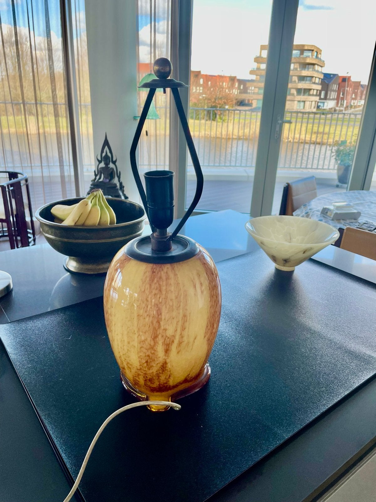 Scailmont Lampenvoet - Gelaagd Glas met Extra Verlichting, Ophalen of Verzenden