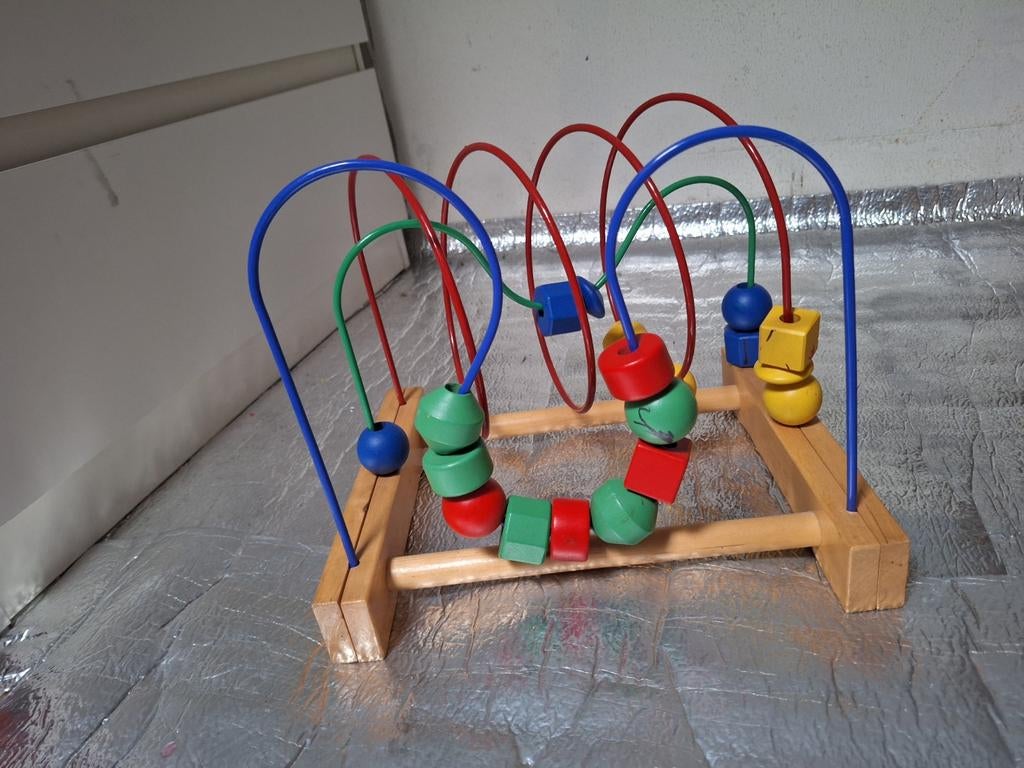 Houten kralenspiral, Ophalen, Gebruikt
